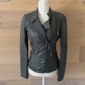 MICHAEL Michael Kors Leather Moto Jacket